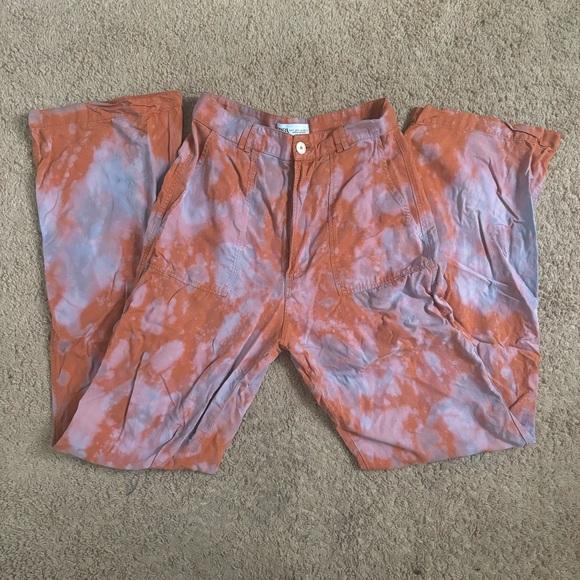 Orange and Blue Tie Dye Flare Pants Size S Zara Flare Pants - Picture 3 of 7